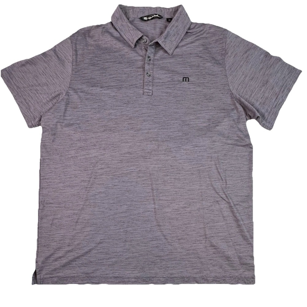Travis Mathew Golf Polo Heather Purple Short Sleeve Men's XXL